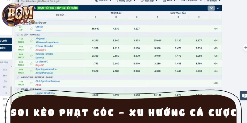 Soi kèo phạt góc để có lựa chọn cược phù hợp với tính chất trận đấu
